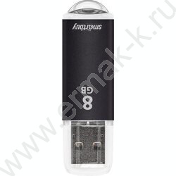 Съемный носитель информации  8GB USB Flash Drive <USB 2.0> черный (металл. корпус) "V-Cut" NEW | Фото 1