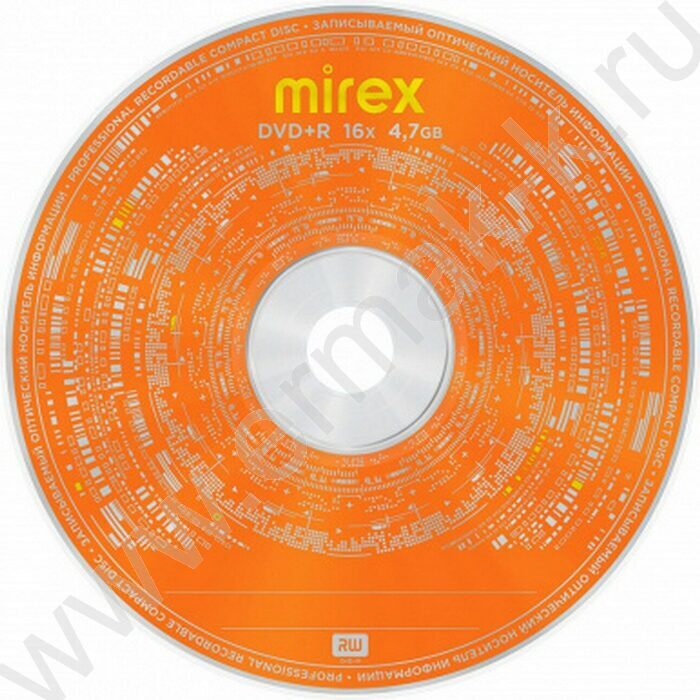 Матрица DVD+R 4.7Gb 16x Cake Box по 1шт. бумажный конверт | Фото 1