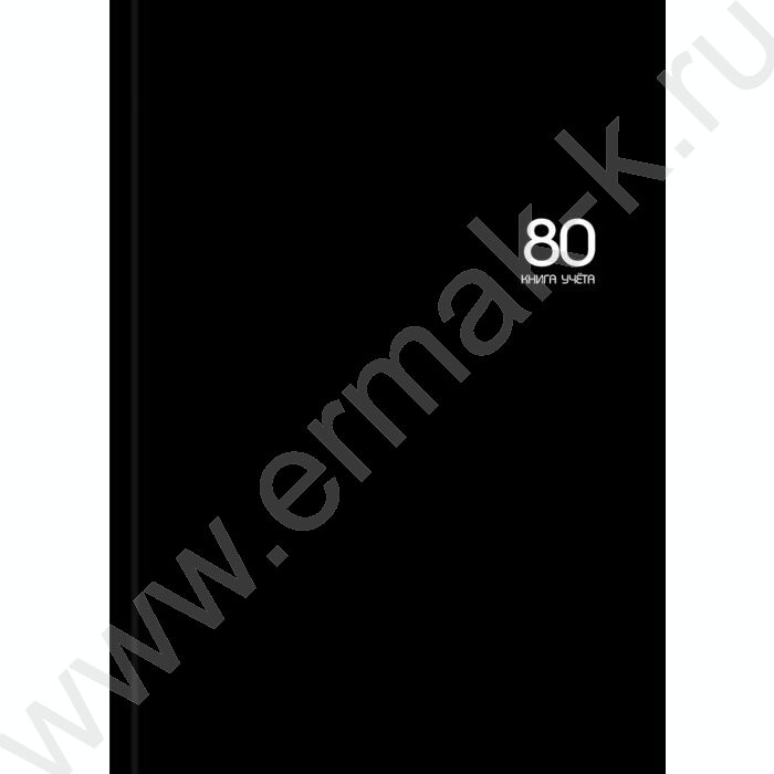 Книга Учёта  80л клетка тв.обл. офсет "Чёрный цвет-10" глянц.лам. | Фото 2