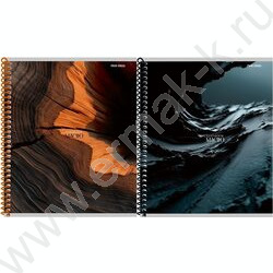 Тетрадь  96л клетка/спираль "Крупные планы природы" /софт-тач mix NEW | Фото 1