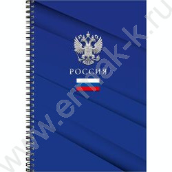 Тетрадь  60л А4 клетка/спираль "Символика России-7" NEW | Фото 1