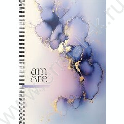 Тетрадь  80л А4 клетка/спираль "Абстрактный мрамор" NEW | Фото 1