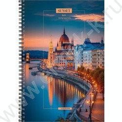 Тетрадь  80л А4 клетка/спираль "Город на воде-4" NEW | Фото 1