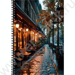 Тетрадь  96л А4 клетка/спираль "Городская улочка" NEW | Фото 1