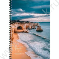 Тетрадь  96л А4 клетка/спираль "Песчаное побережье" NEW | Фото 1
