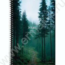 Тетрадь  96л А4 клетка/спираль "Зеленый лес-1" NEW | Фото 1