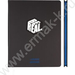 Дневник 1-11кл. /тв.обл. /иск.кожа, с синим срезом /аппликация /шелкография /ляссе "BE REAL" NEW | Фото 1