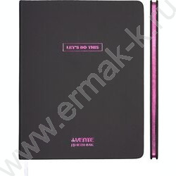 Дневник 1-11кл. /тв.обл. /иск.кожа, с розовым срезом /ляссе /черный с розовым "Black&Metallic" NEW | Фото 1