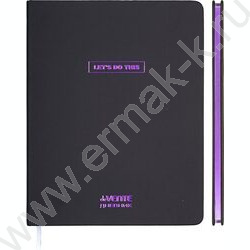 Дневник 1-11кл. /тв.обл. /иск.кожа, с сиреневым срезом /ляссе /черный с сиреневым "Black&Metalli NEW | Фото 1
