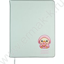 Дневник 1-11кл. /тв.обл. /иск.кожа /шелкография /ляссе "Cute Duck" NEW | Фото 1