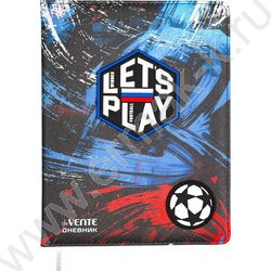 Дневник 1-11кл. /тв.обл. /иск.кожа /2 цветные объемные аппликации /ляссе "Football Winner" NEW | Фото 1