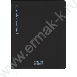 Дневник 1-11кл. /тв.обл. /иск.кожа /шелкография /ляссе /черный  "Take what you need" NEW | Фото 1