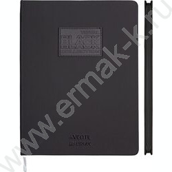 Дневник 1-11кл. /тв.обл. /иск.кожа, с черным срезом /аппликация /ляссе "TOTAL BLACK" NEW | Фото 1