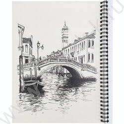 Тетрадь  96л А4 клетка/спираль "Архитектурные шедевры" /тиснение холст/ NEW | Фото 3