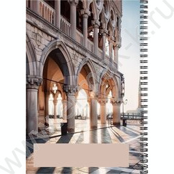 Тетрадь  96л А4 клетка/спираль "Архитектурные шедевры" /тиснение холст/ NEW | Фото 4