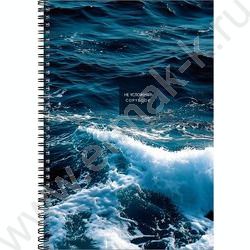 Тетрадь  96л А4 клетка/спираль "Красота моря" /тиснение холст/ NEW | Фото 1