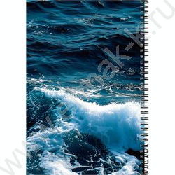 Тетрадь  96л А4 клетка/спираль "Красота моря" /тиснение холст/ NEW | Фото 4