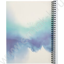 Тетрадь  96л А4 клетка/спираль "Мраморный узор" /тиснение холст/ NEW | Фото 3