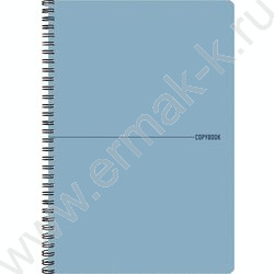 Тетрадь  96л А4 клетка/спираль "В синих тонах" /тиснение лён/ NEW | Фото 3