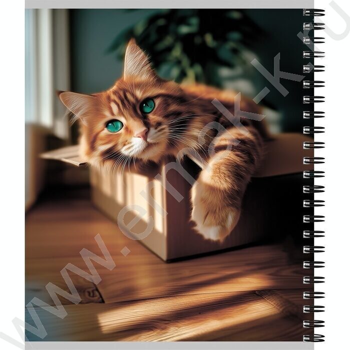 Тетрадь  48л клетка/спираль "Милые коты-2" ассорти | Фото 4