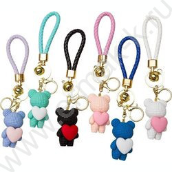 Брелок металический "Bear Heart" /метал. кольцо /ассорти NEW | Фото 1