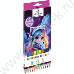 Карандаши  12цв Best Friends /шестигранные/ М, d грифеля-2,65мм к/кор NEW | Фото 1