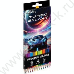 Карандаши  12цв Turbo Galaxy /шестигранные/ 2М, d грифеля-2,8мм, к/кор NEW | Фото 1