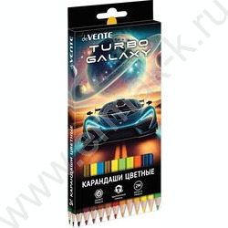 Карандаши  24цв Turbo Galaxy /шестигранные/ 2М, d грифеля-2,8мм, к/кор NEW | Фото 1