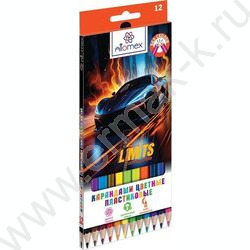 Карандаши пластиковые 12цв No Limits /шестигранные / 2М, d грифеля-2,65мм /картон.короб NEW | Фото 1