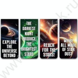 Закладки магнитные "Darkness of the Universe" /набор 4шт /блистер NEW | Фото 1