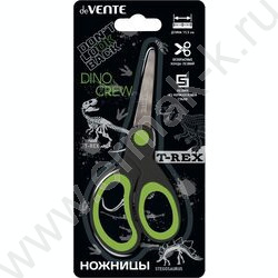 Ножницы 13,5см детские "T-Rex" /с закругл. кончиками лезвий /прорезин.колца /блистер NEW | Фото 1