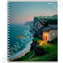 Тетрадь  80л клетка/спираль/двойная "Чарующие пейзажи-2" ассорти NEW | Фото 4