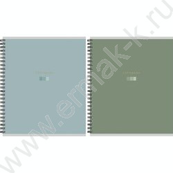 Тетрадь  96л клетка/спираль "Однотонные дизайныы" ассорти NEW | Фото 1