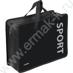 Папка для тетрадей A4 "Sport" текстиль,  молния сверху, текст.расшир., с ручками NEW | Фото 1