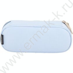 Пенал-овальный на молнии 21*8*5см "Music Rabbit", полиэстер, с 2-мя бегунками /серо-голубой NEW | Фото 2