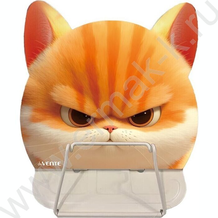 Подставка д/книг 17*18,5см "Angry Cat" /метал., полноцвет. рисунок, противоскольз. ножки NEW | Фото 1