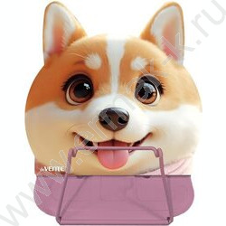 Подставка д/книг 18*18,5см "My Little Corgi" /метал., полноцвет. рисунок, противоскольз. Ножки NEW | Фото 1