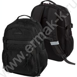 Рюкзак подростковый 40x29x17см "Black" /2отд., 3перед. карман, 2бок. кармана сетка /черный NEW | Фото 1