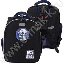 Рюкзак школьный 35x27x13см "Hey Bro" /2отд., 2бок.карм., эргоном. спинка /черный NEW | Фото 3