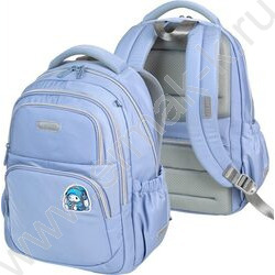 Рюкзак школьный 38x30x19см "Music Rabbit" /1отд., 1перед.,2бок.карм., эргоном. спинка /серо-голу NEW | Фото 3