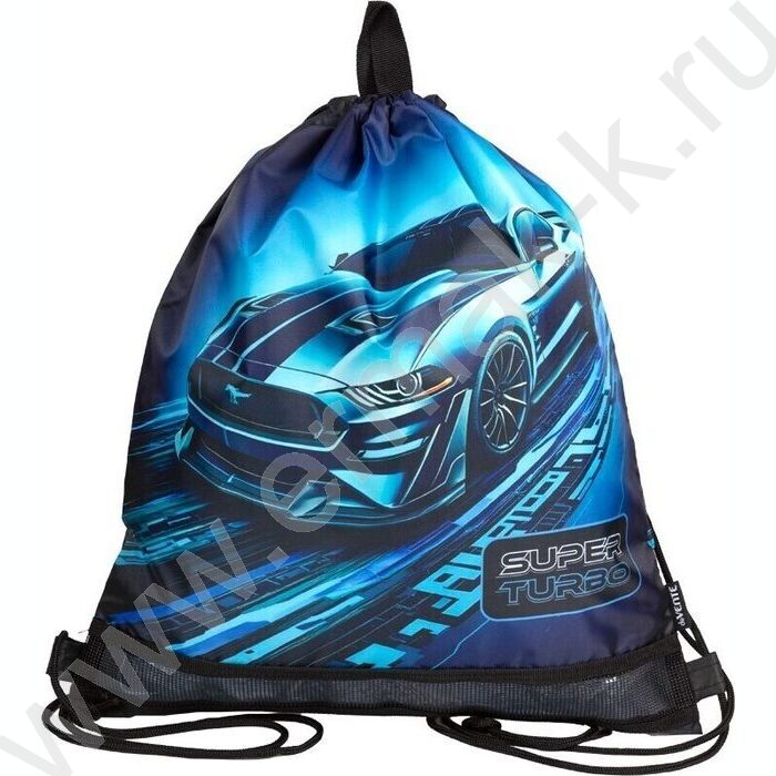 Сумка д/обуви 40*47см  водооттал. полиэстер, на верев. завязке, петля /черный "Super Turbo" NEW | Фото 1