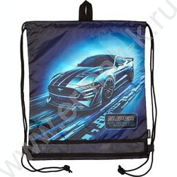 Сумка д/обуви 40*47см  водооттал. полиэстер, на верев. завязке, петля /черный "Super Turbo" NEW | Фото 2