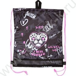 Сумка д/обуви 40*47см  водооттал. полиэстер, на верев. завязке, петля "У меня лапки" NEW | Фото 2