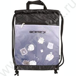 Сумка д/обуви 33*46cм  полиэстер, 1 отделение, с 2-мя ручками д/подвеса /черный " Ghost Meow" NEW | Фото 2