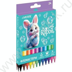 Фломастеры  24цв Little Rabbit вентилируемый колпачок, к/кор с подвесом NEW | Фото 1