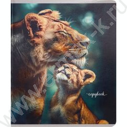 Тетрадь  48л клетка "Мамы и детёныши-1" /твин-лак,холодная фольга/ ассорти NEW | Фото 5