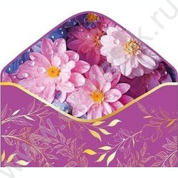 Конверт д/денег "С Днем рождения!" розовый софт-тач NEW | Фото 2