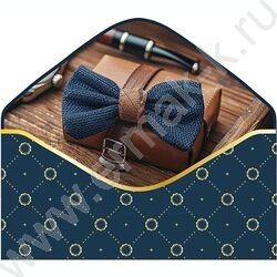 Конверт д/денег "С Днем рождения!" синий софт-тач NEW | Фото 2