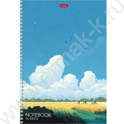 Тетрадь  96л А4 линейка/спираль/перфорация на отрыв "Далекие горизонты" /тиснение/ ассорти NEW | Фото 3