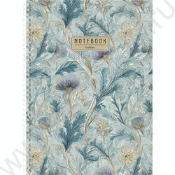 Тетрадь  80л А4 клетка/спираль/тв.обл. "Флоранс" /перфорация на отрыв,глянц. ламин./ NEW | Фото 1